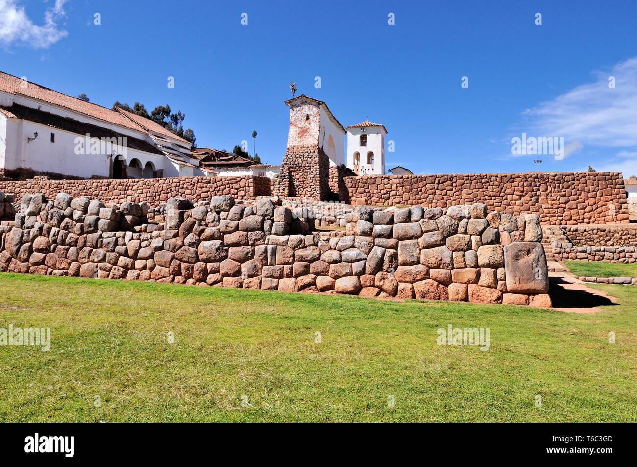 Village church of Chinchero Peru Stock Photo Alamy