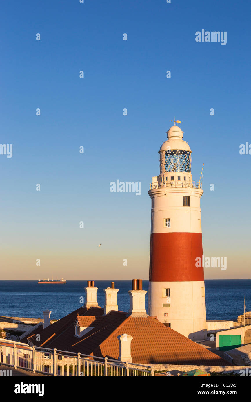 Gibraltar, Europa Point Lighthouse Stock Photo