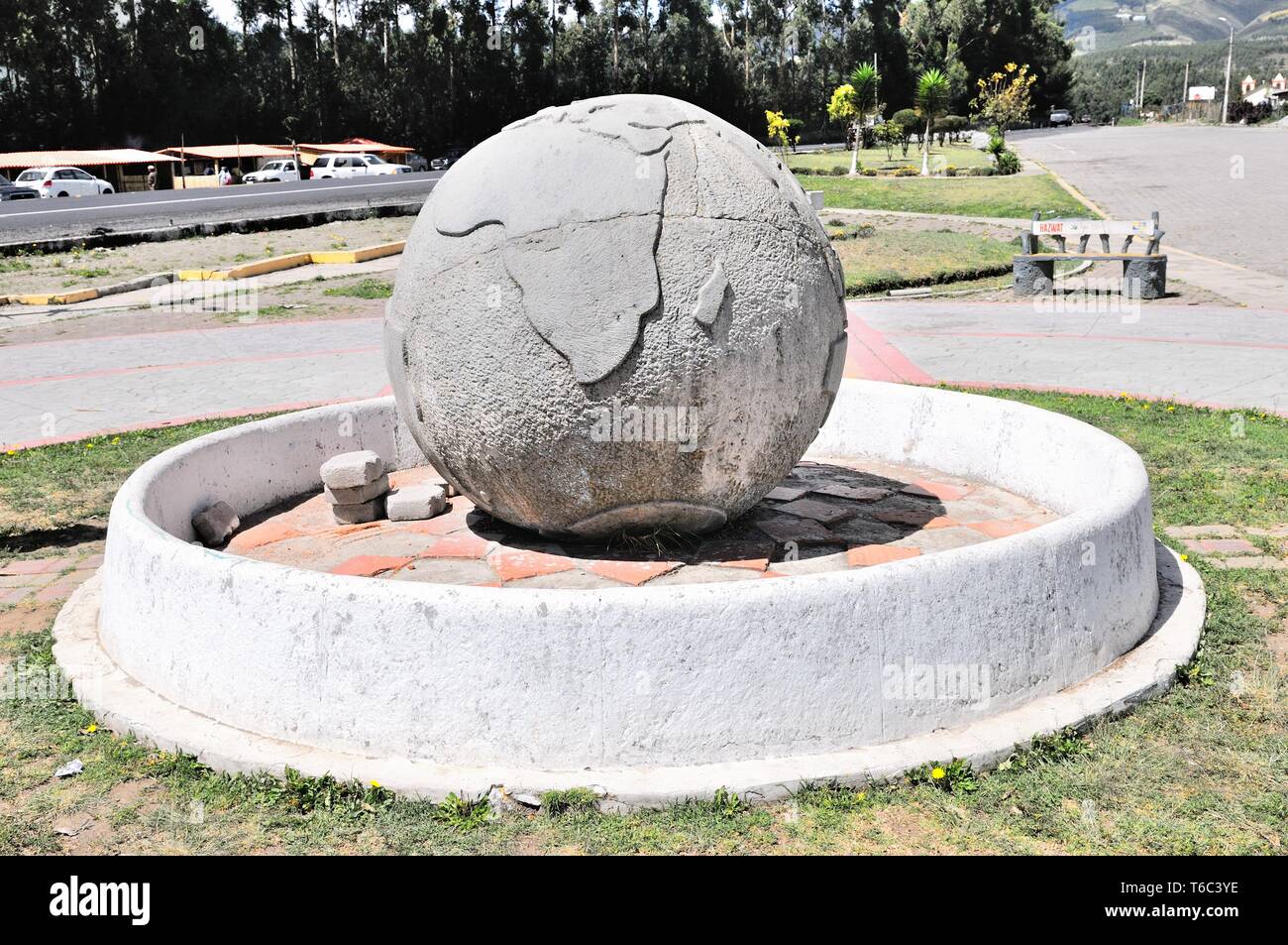 Pan American Equatorial Line La Bola de Guachala Ecuador Stock Photo