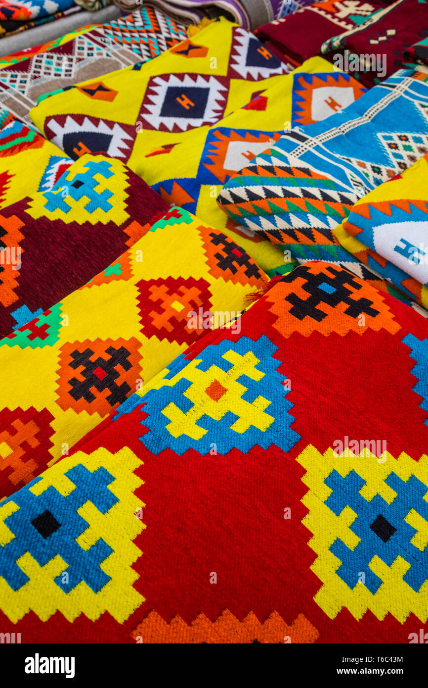 Colourful rugs, Souk Waqif, Doha, Qatar Stock Photo - Alamy