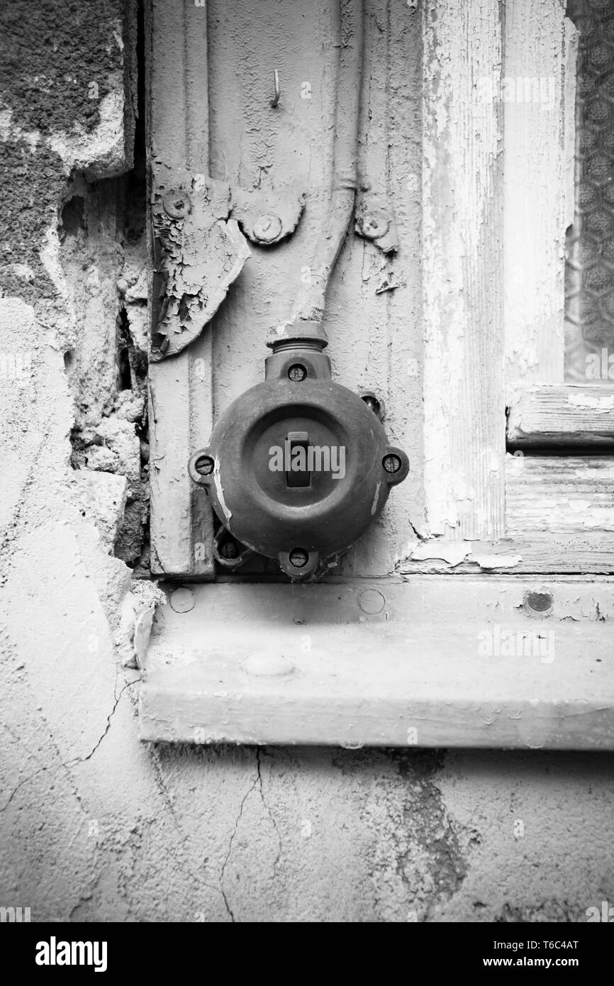 old light switch Stock Photo