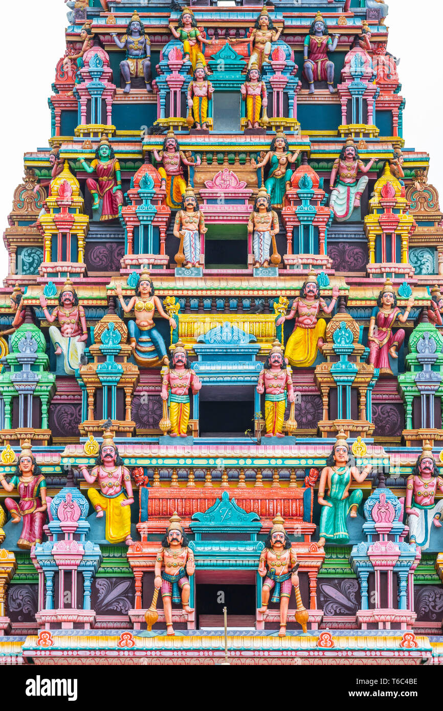 The hindu Kaylasson temple, Port Louis, Port Louis district, Mauritius, Africa Stock Photo