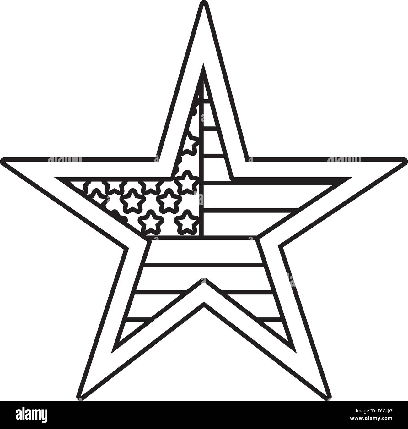 star with united states of america flag Stock Vector Image & Art - Alamy