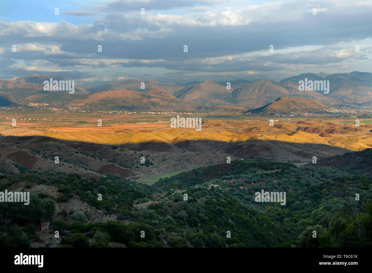 Albanien, Region Vlora, Landschaft bei Nivice Stock Photo