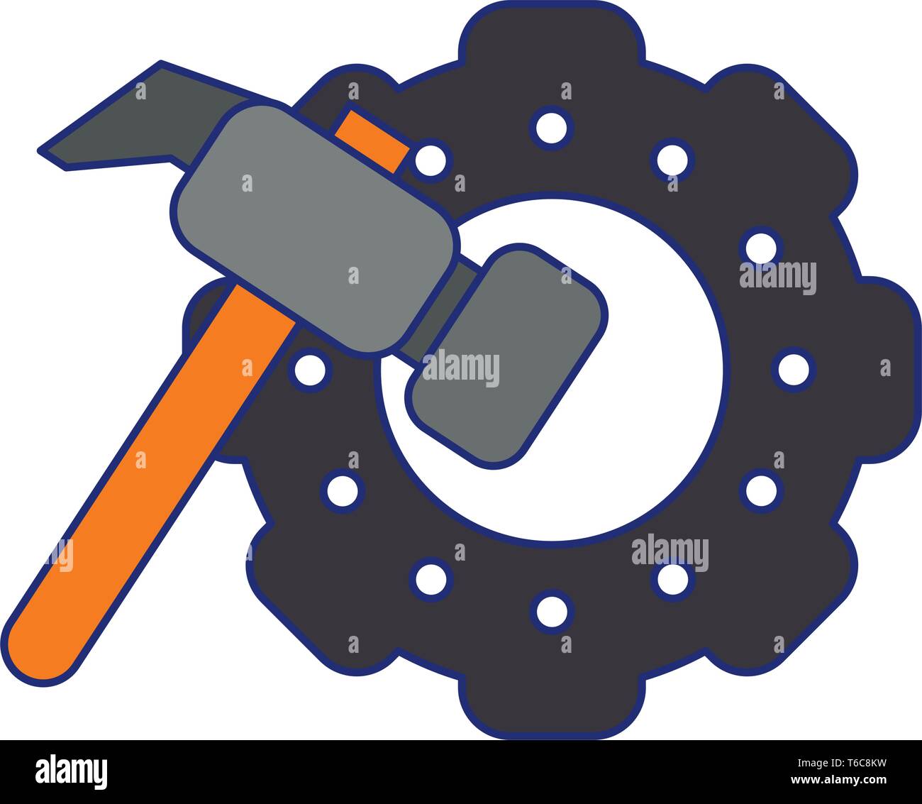 gears and tools blue lines Stock Vector Image & Art - Alamy