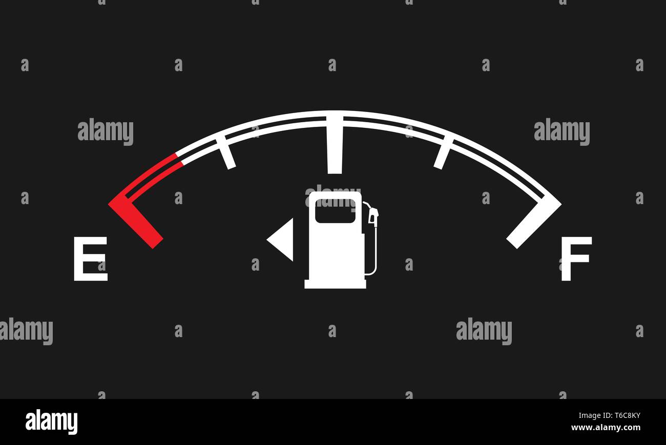 Fuel gauge for your design. Full and empty signs. Vector illustration