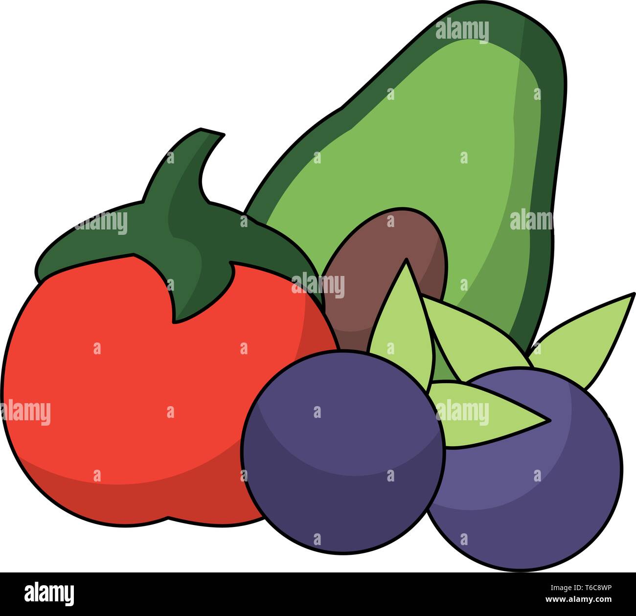 vegetable and fruit Stock Vector Image & Art - Alamy