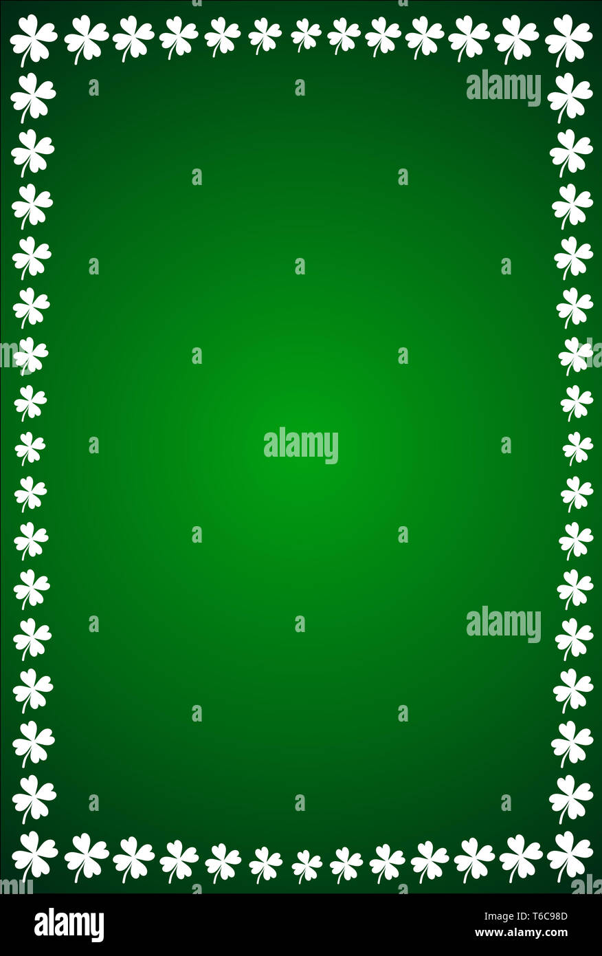 Frame made from clovers on dark green background Stock Photo - Alamy