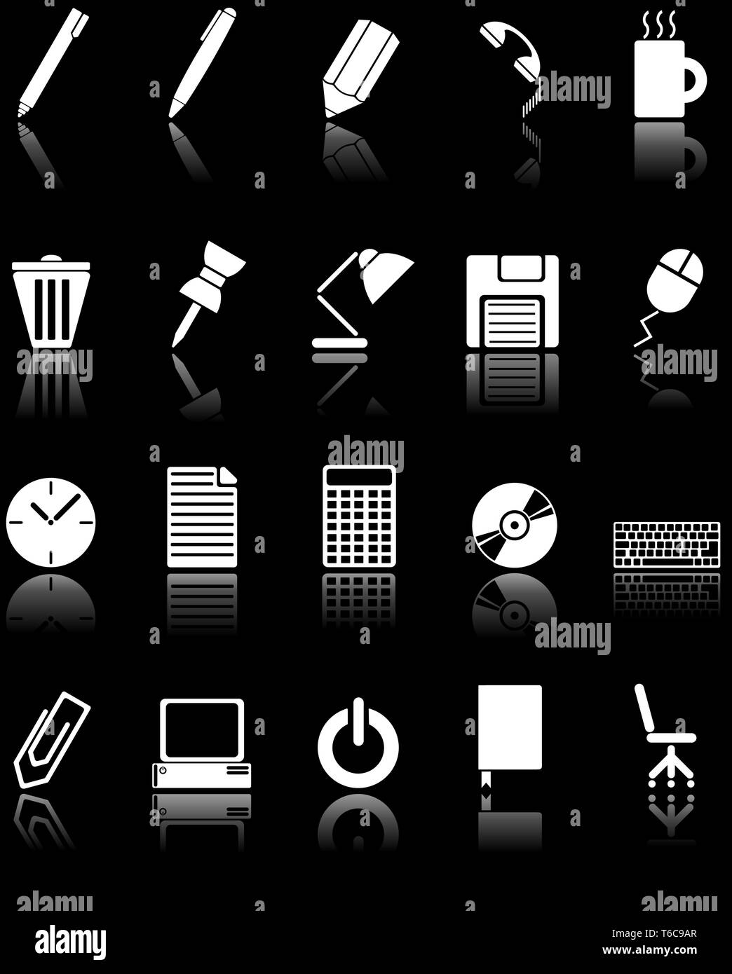 Web icons - Office utensils Stock Photo