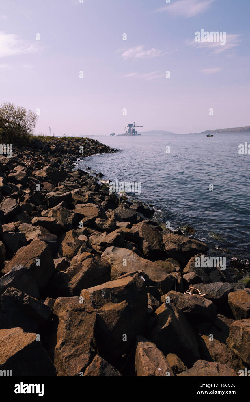 Fairlie Village to Largs Town Coastline Scotland 2 Stock Photo - Alamy