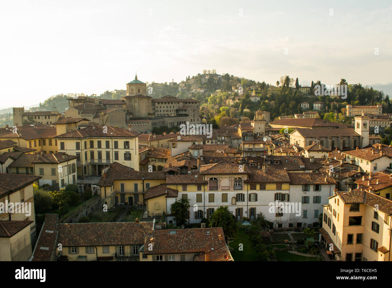 Aerial view medieval town hills hi-res stock photography and images - Alamy