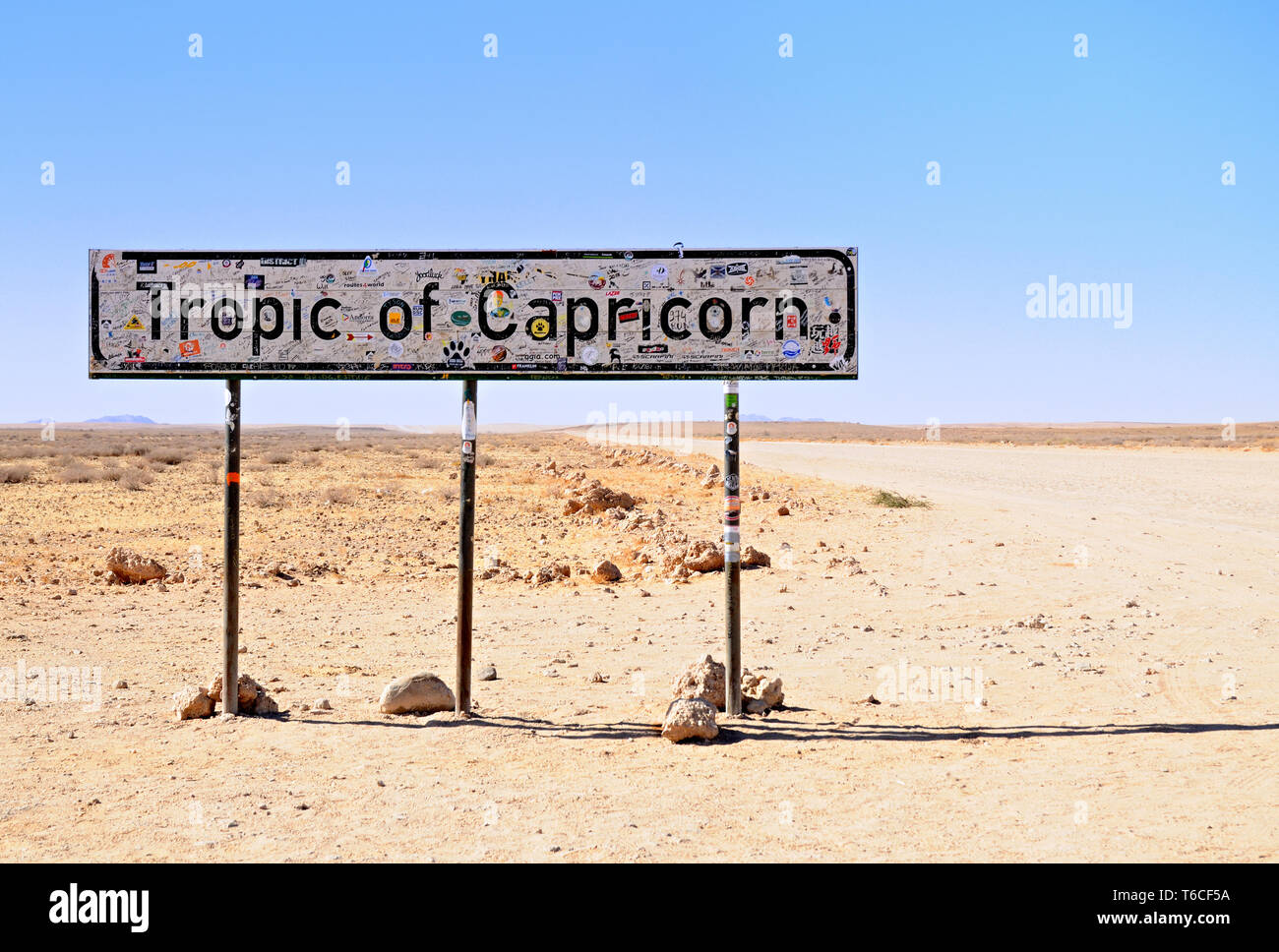 Tropic of Capricorn Solitaire Namibia Stock Photo