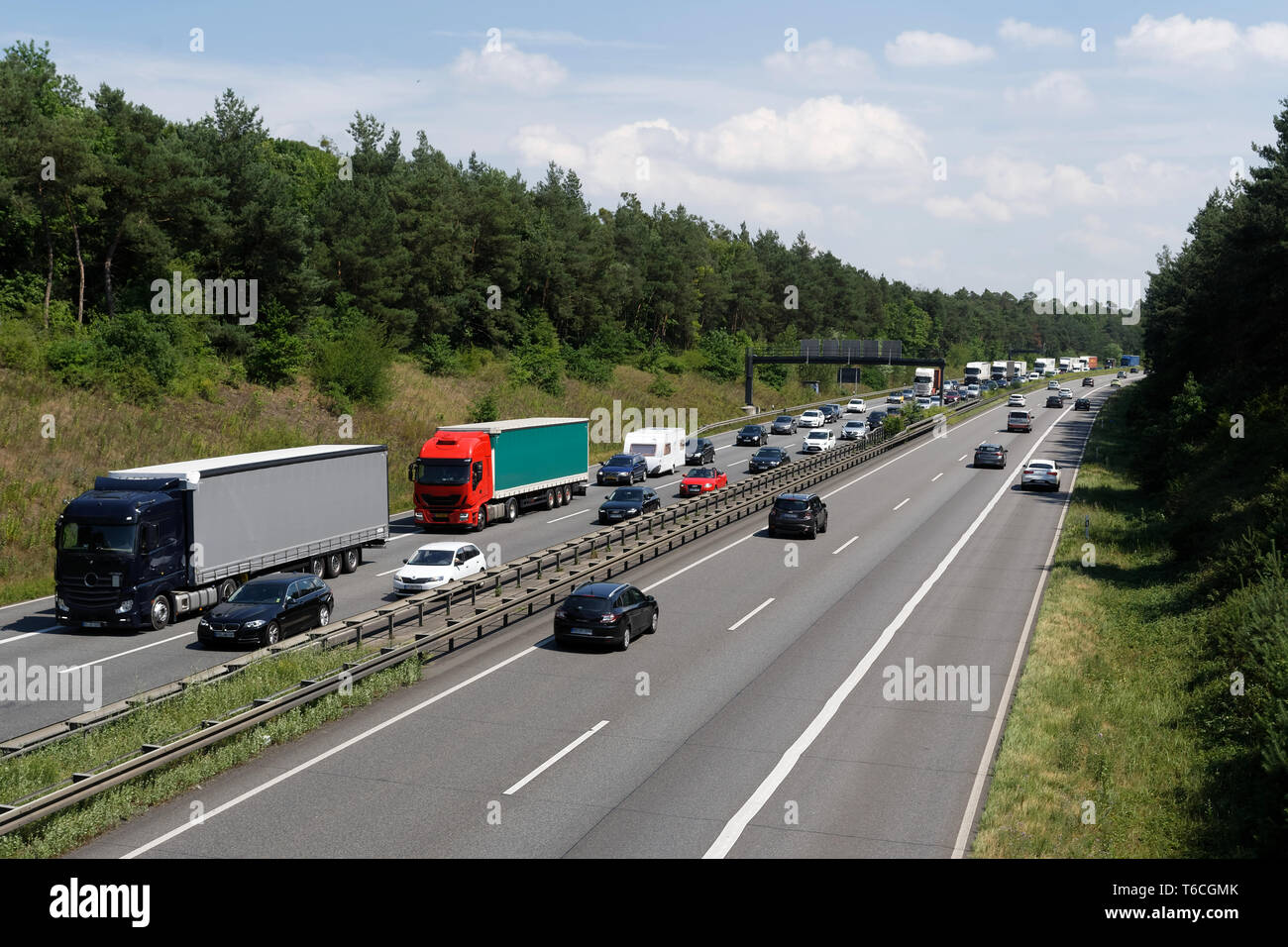 traffic jam on a highway in germany Stock Photo Alamy