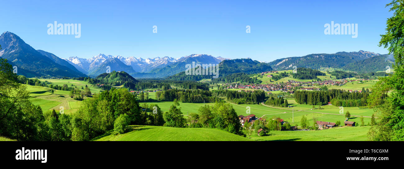 Typical nature in the Upper Allgäu mountains near Fischen Stock Photo