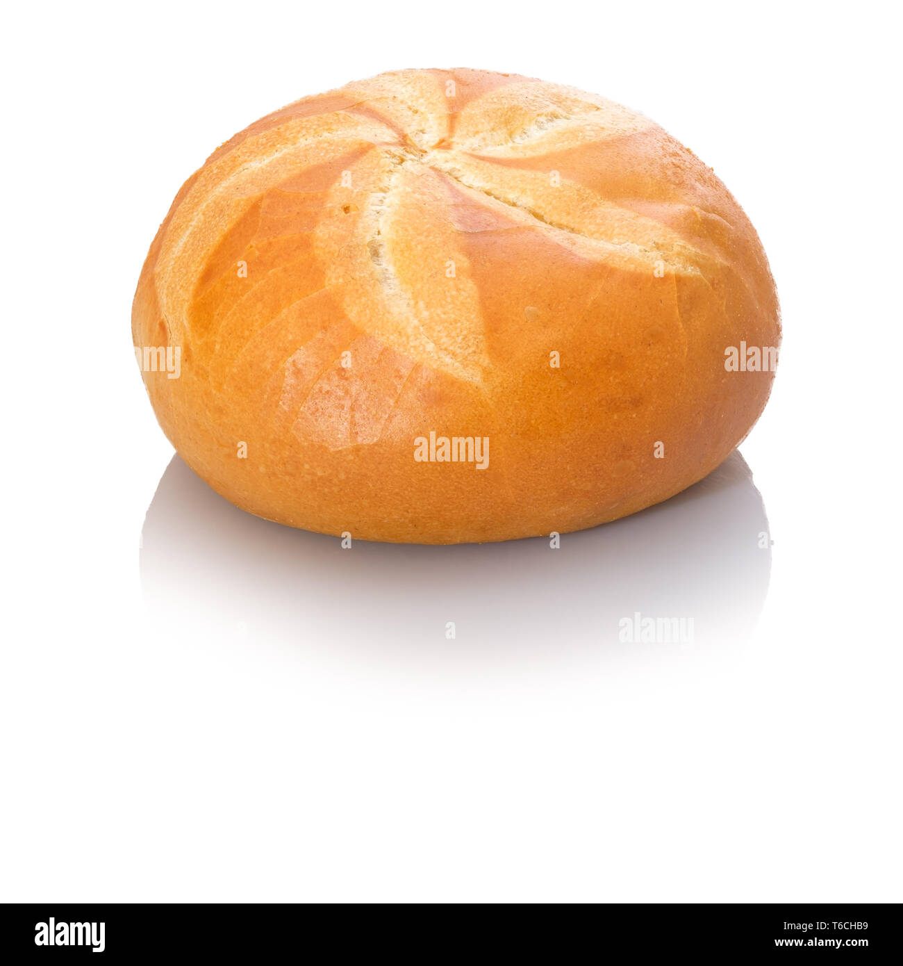 Wheat roll white isolated Stock Photo Alamy