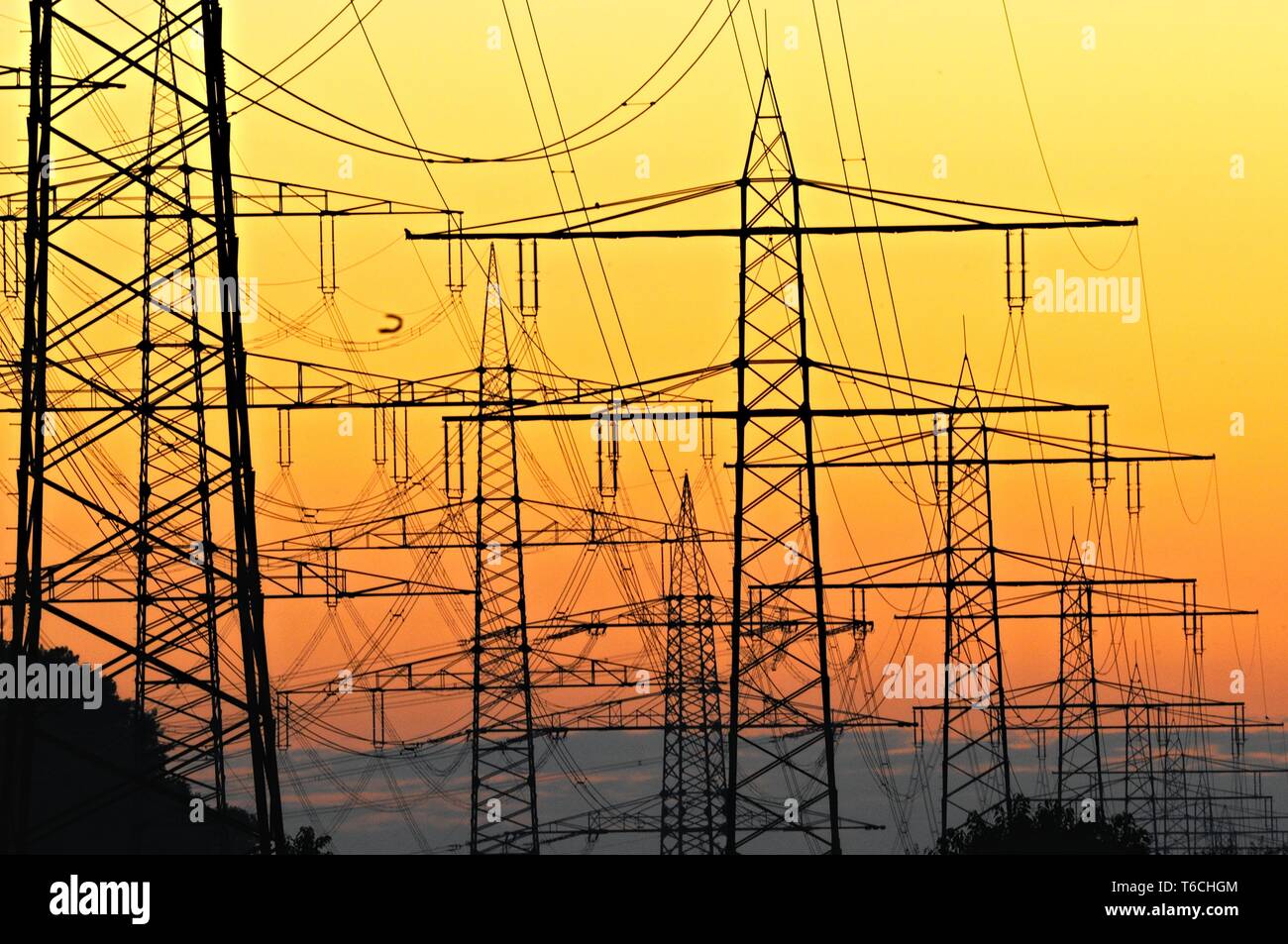 power lines Stock Photo