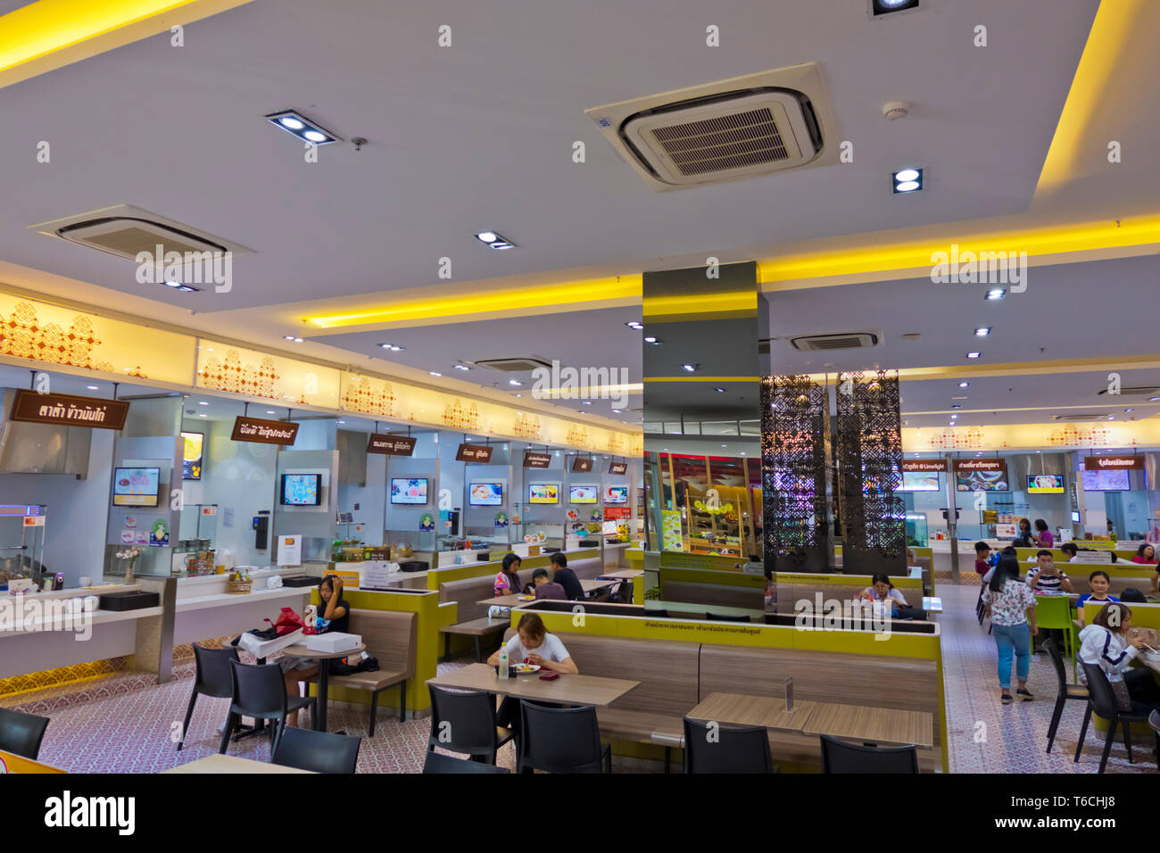 Food court, Limelight, shopping mall, Phuket town, Thailand Stock Photo