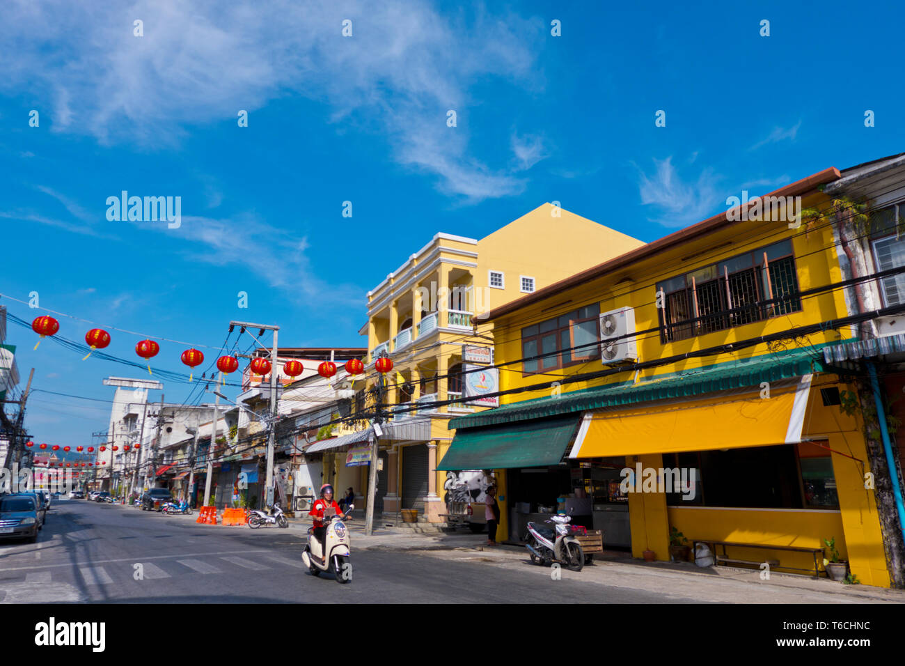 Phangnga Road, old town, Phuket town, Thailand Stock Photo