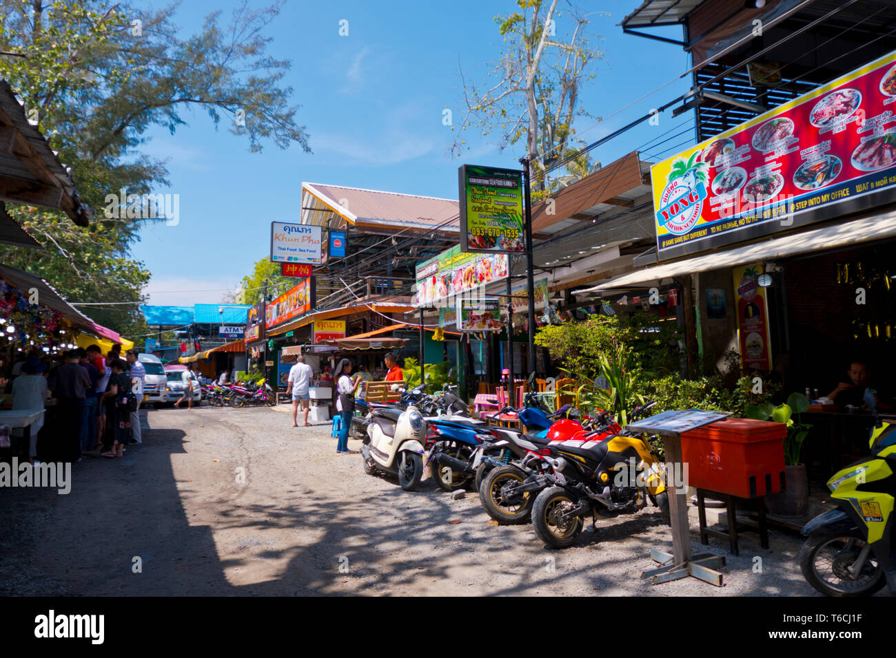 Walking street, Rawai, Phuket island, Thailand Stock Photo