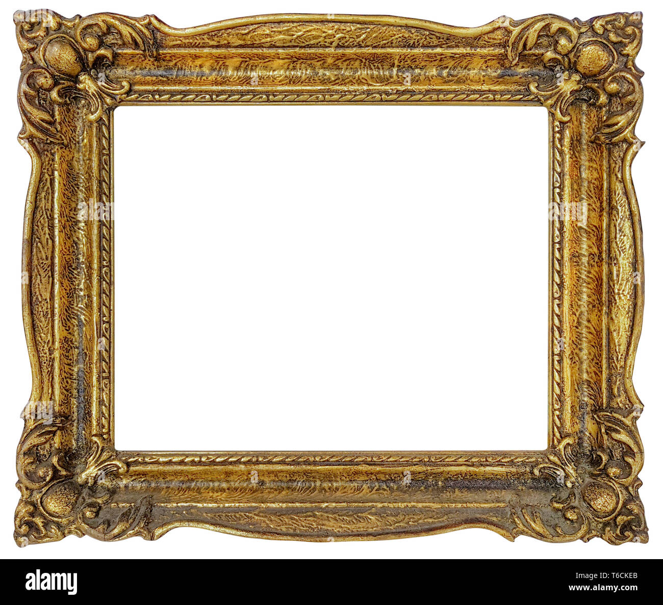 Golden Frame Cutout Stock Photo