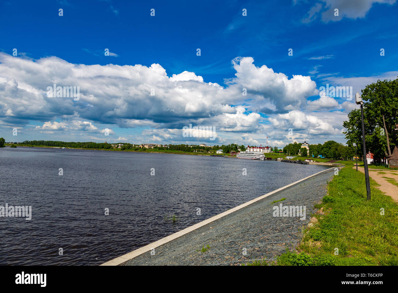 The great russian river Volga Stock Photo