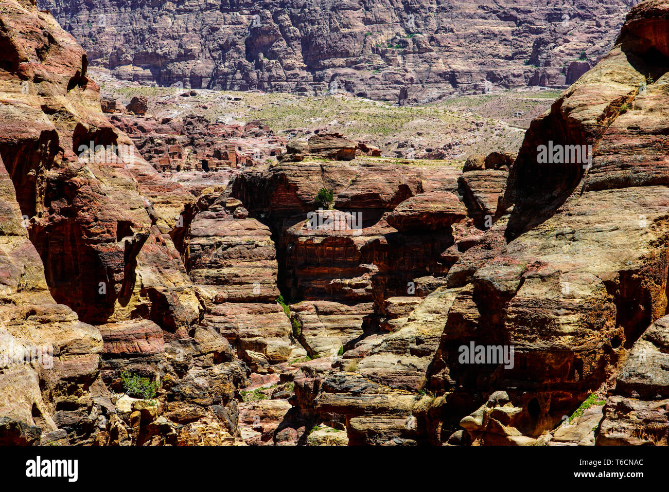 Beautiful landscape around Petra archeological city, Jordan. Stock Photo