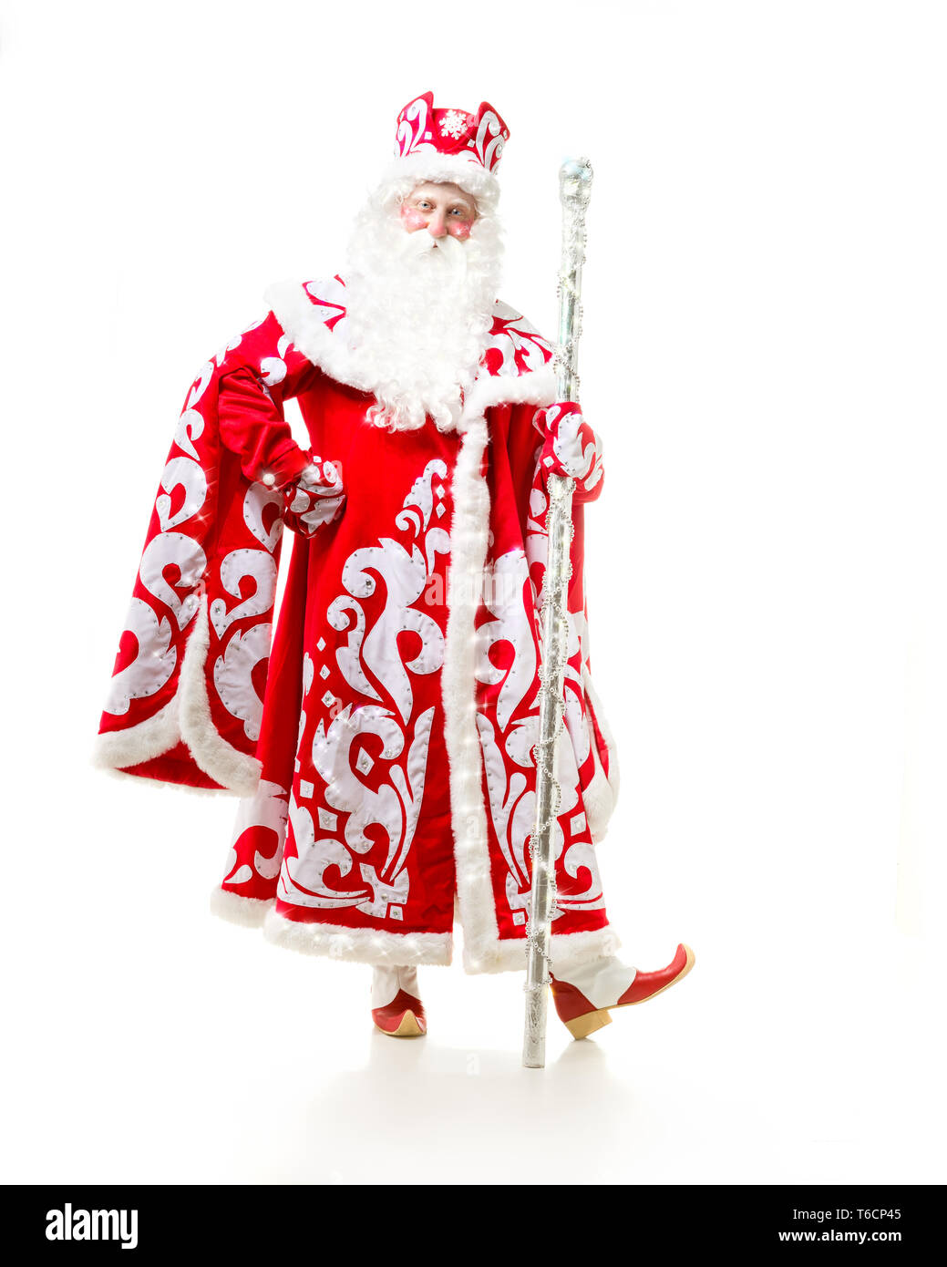 Santa Claus isolated on white background Stock Photo - Alamy
