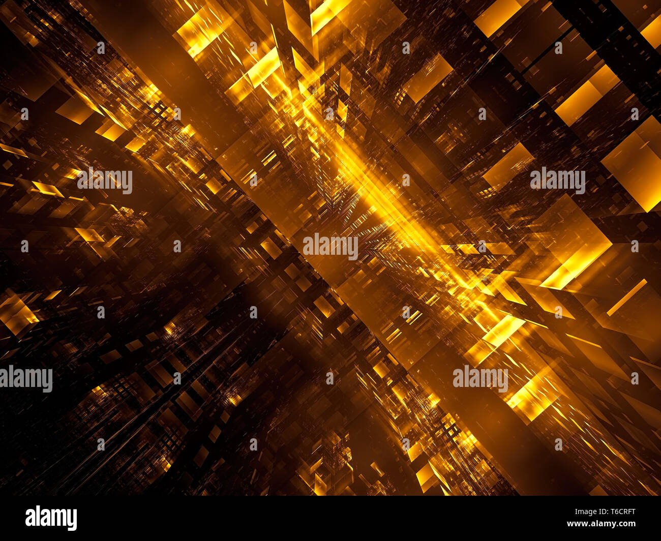 Abstract futuristic portal or data center - digitally generated image ...