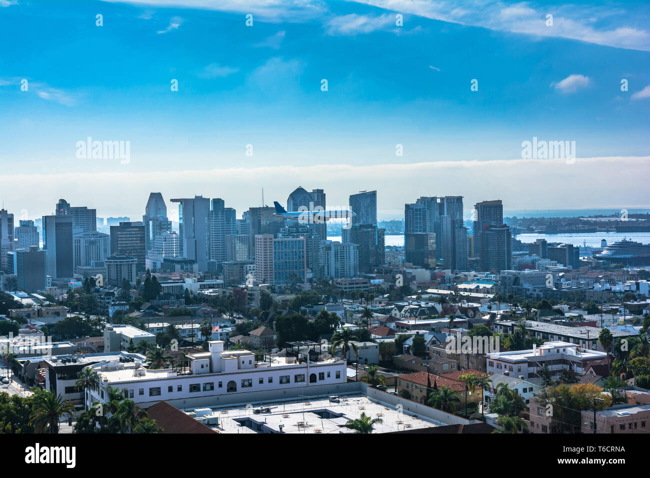 Downtown San Diego view from above, California Stock Photo