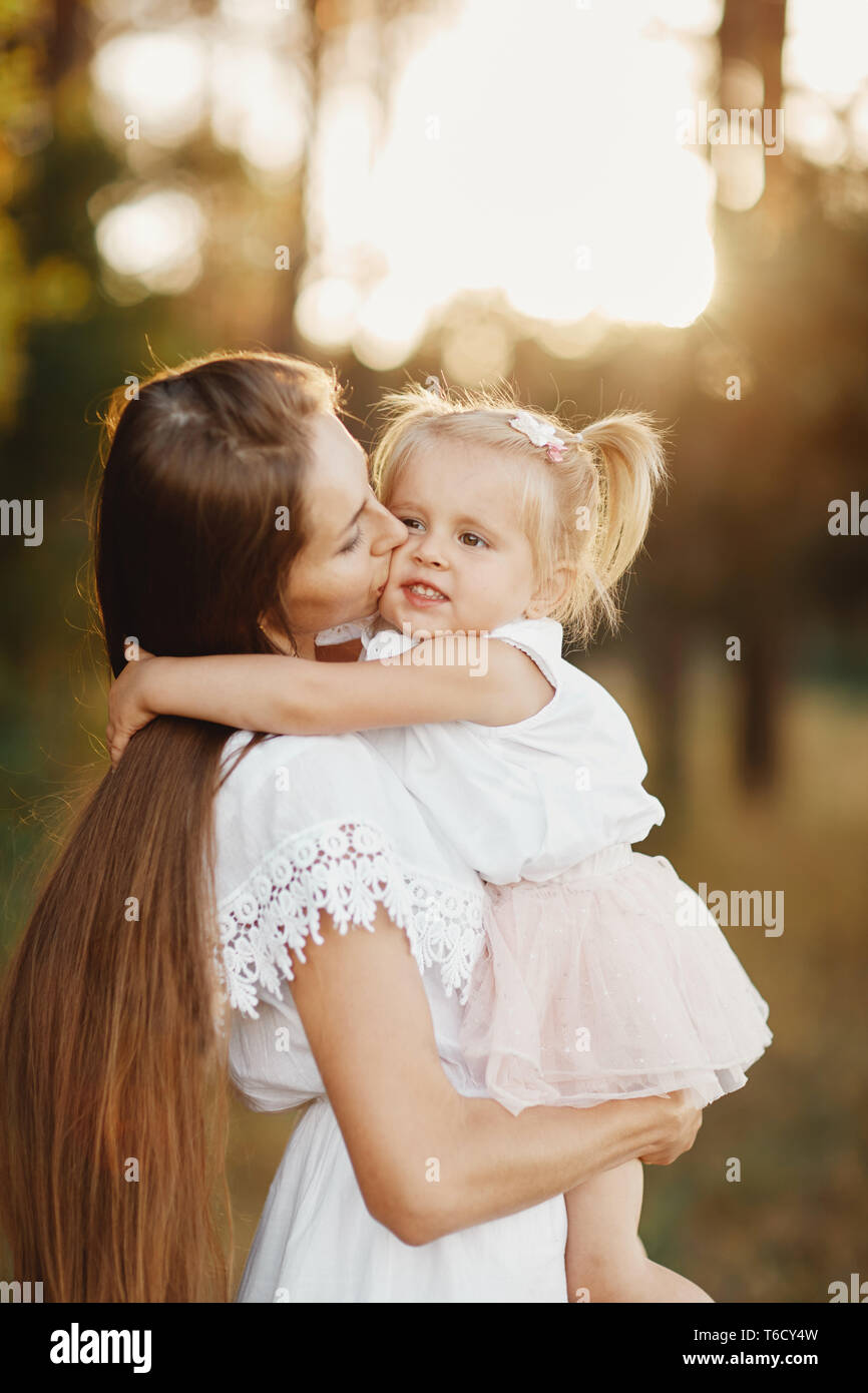 beautiful baby and mother