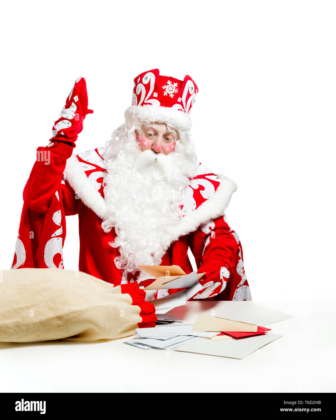 Santa Claus isolated on white background Stock Photo - Alamy
