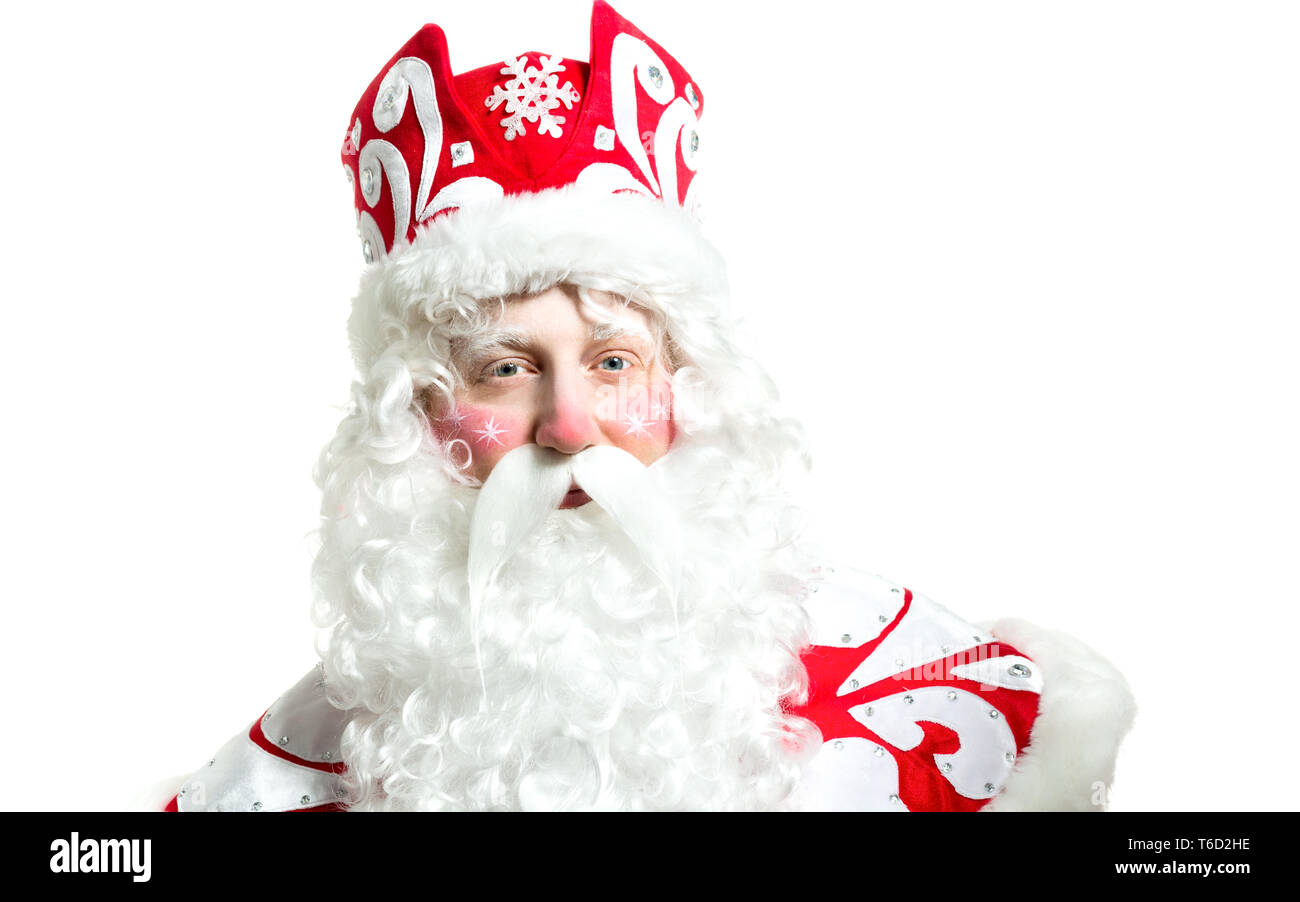 Santa Claus isolated on white background Stock Photo - Alamy