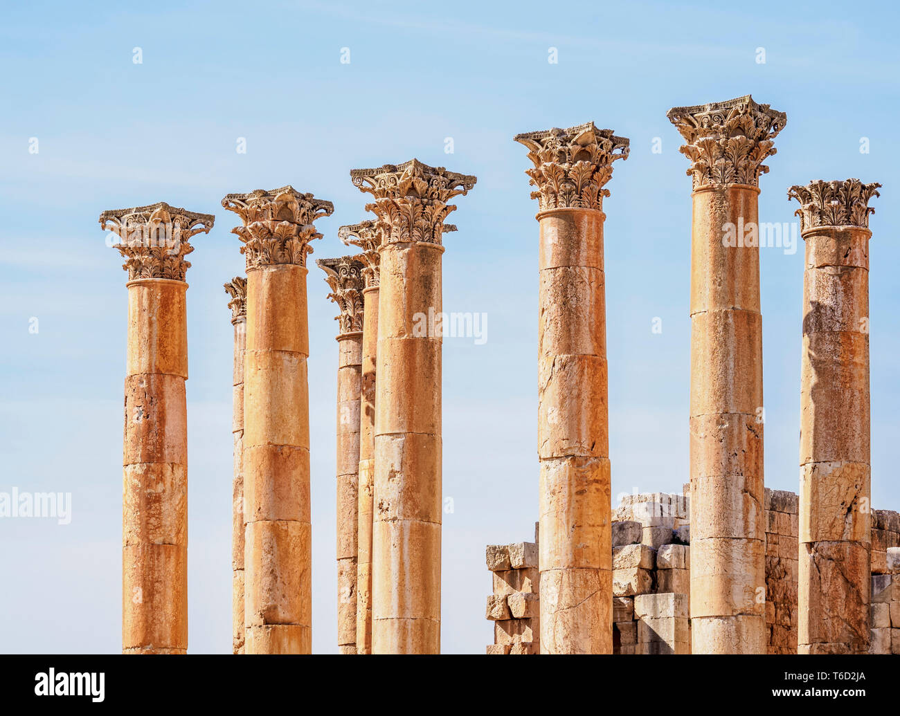 Temple of Artemis, Jerash, Jerash Governorate, Jordan Stock Photo