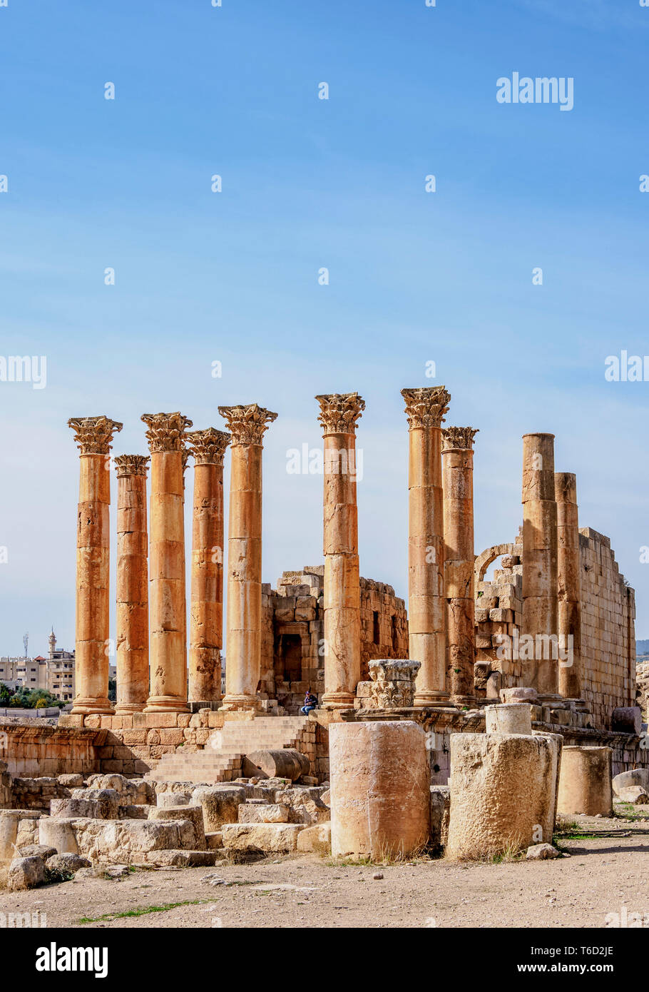 Temple of Artemis, Jerash, Jerash Governorate, Jordan Stock Photo