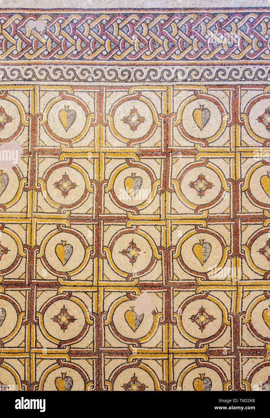 Mosaics at Mount Nebo, Madaba Governorate, Jordan Stock Photo
