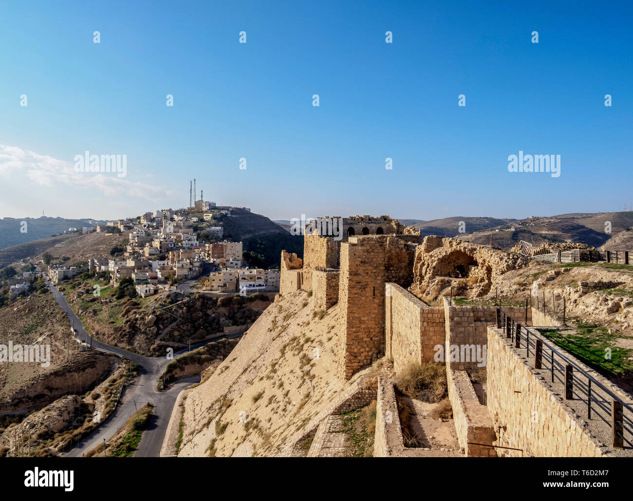 Kerak Castle, Al-Karak, Karak Governorate, Jordan Stock Photo