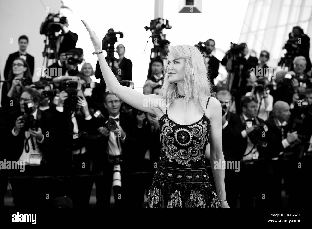 CANNES, FRANCE – MAY 23, 2017: Nicole Kidman on the Cannes Film Festival 70th anniversary celebration red carpet (Photo: Mickael Chavet) Stock Photo
