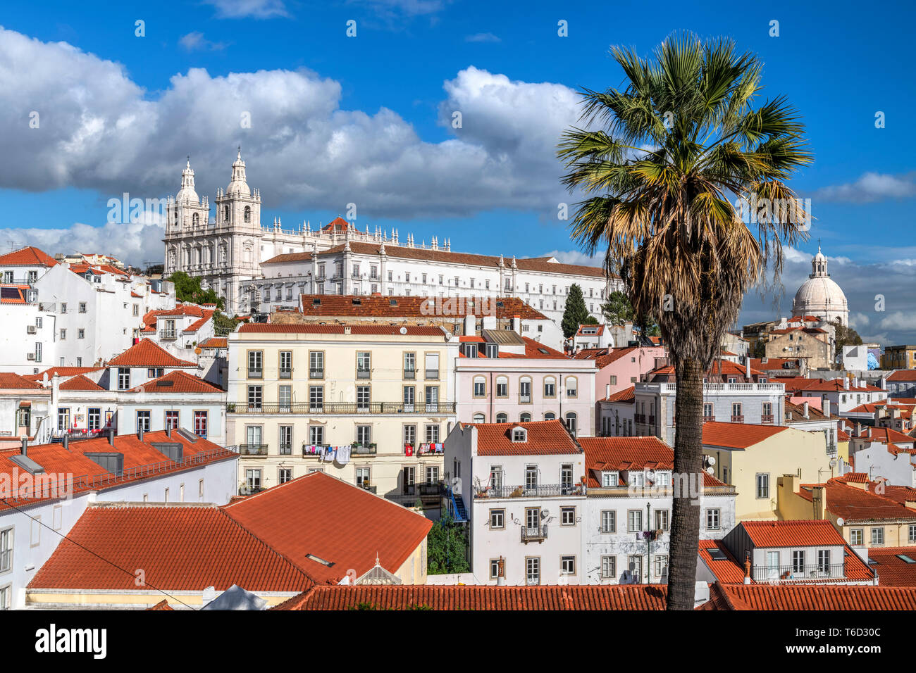 Alfama district skyline, Lisbon, Portugal Stock Photo