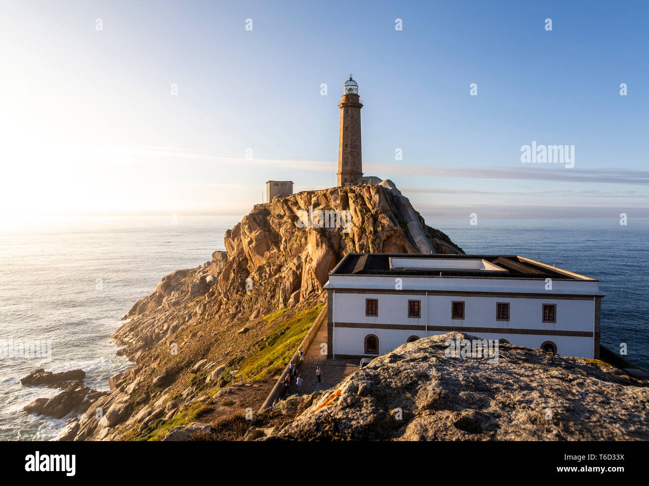 Cape Vilan Lighthouse, Costa Morte, La Coruna Province, Galicia, Spain Stock Photo