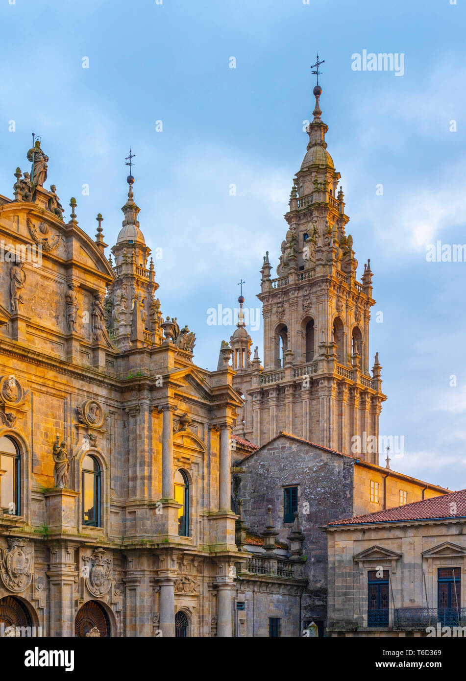 Spain, Galicia, Santiago de Compostela, cathedral. UNESCO World Heritage site Stock Photo