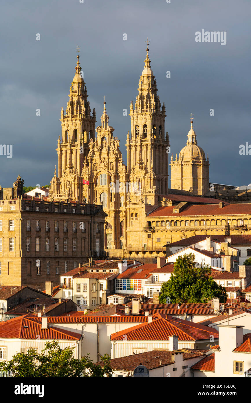 Spain, Galicia, Santiago de Compostela, cathedral. UNESCO World Heritage site Stock Photo