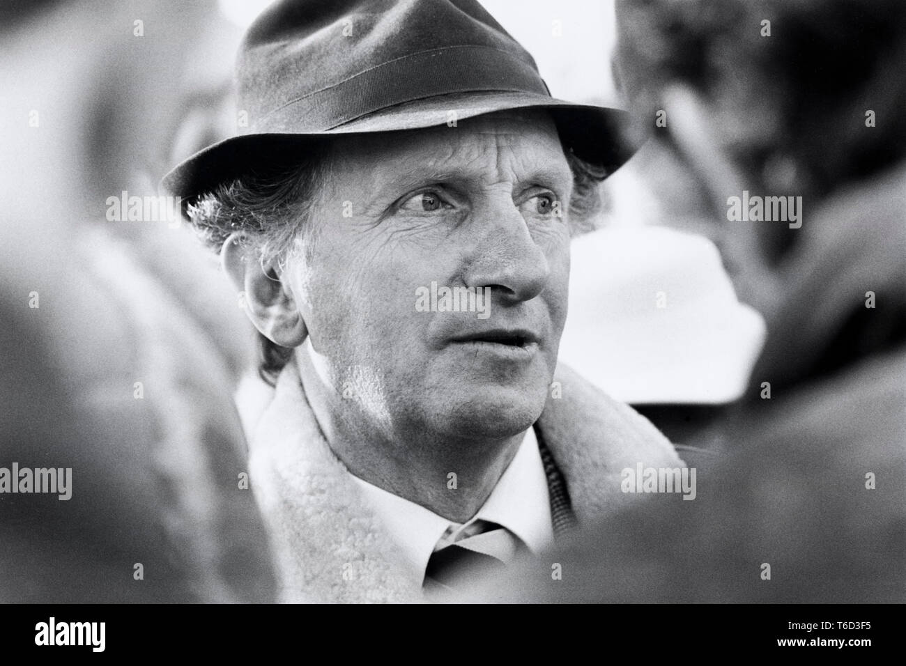 Racehorse trainer Martin Pipe pictured at Chepstow Racecourse 1992 Stock Photo