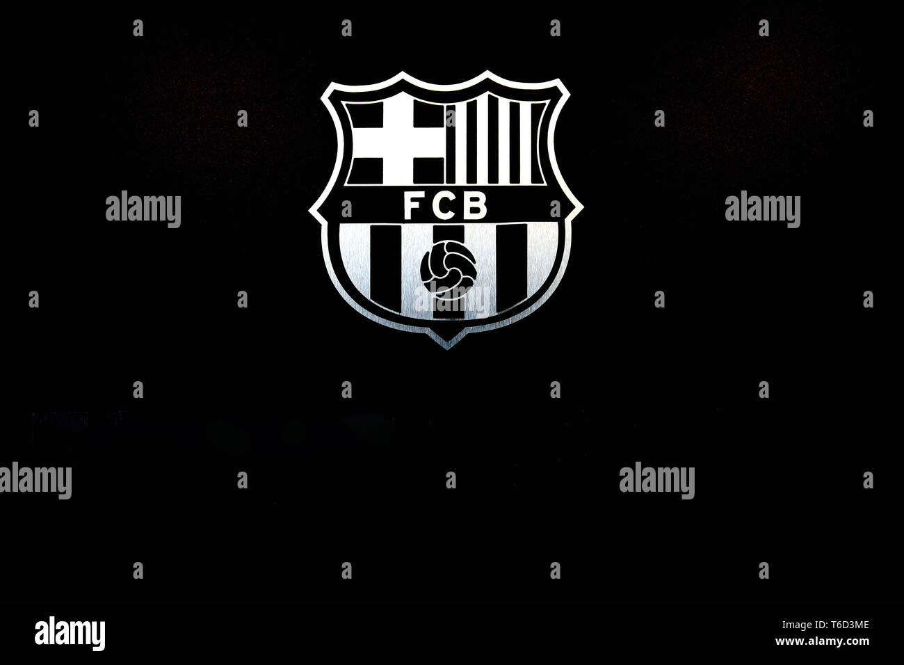 Barcelona Football Club Official Black And White Glow In The Dark Stickers Badge