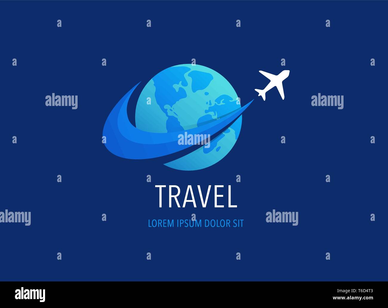 Travel, tourism agency logo design, icons and symbols Stock Vector