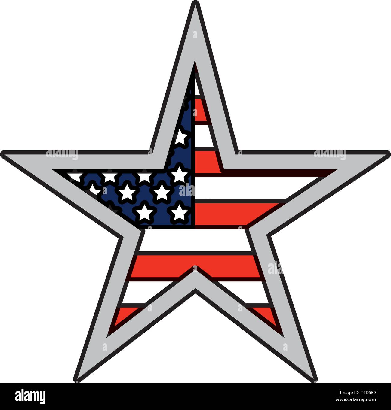 star with united states of america flag Stock Vector Image & Art - Alamy
