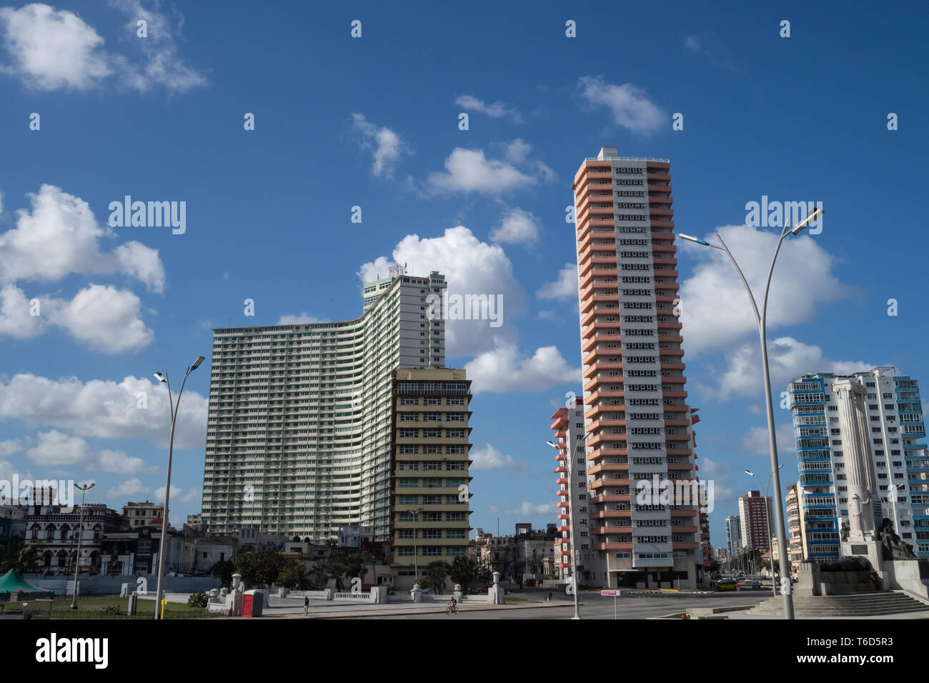 Downtown Havana, Cuba, high rise apartment blocks Stock Photo Alamy