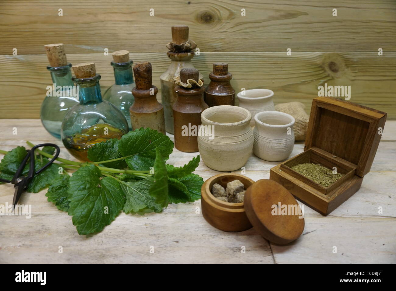 medieval apothecary equipment reconstruction by daegrad tools Stock Photo -  Alamy