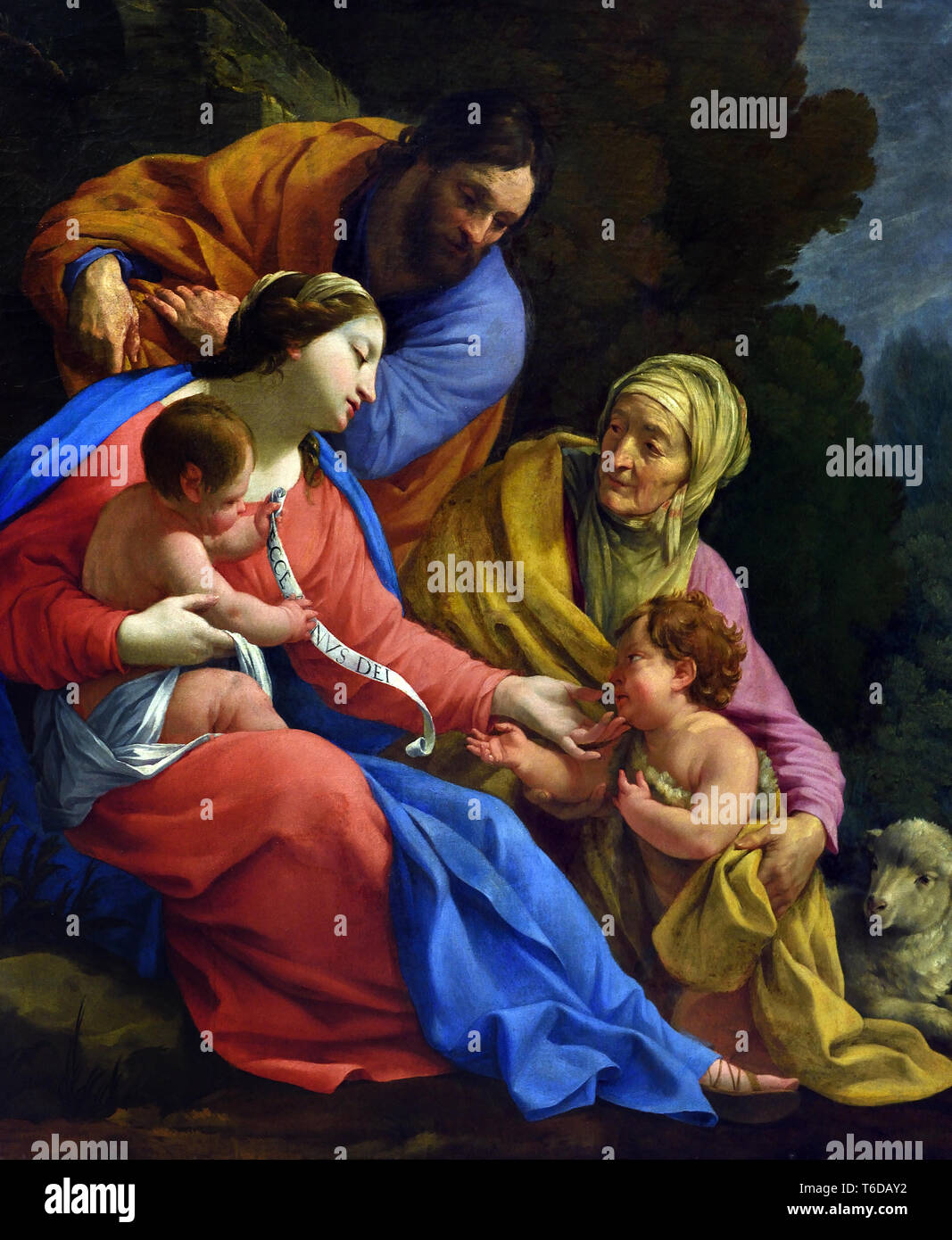 La Sainte Famille - The Holy Family,  1641-1642 Simon VOUET,  1590 - 1649, Paris, France, French, Stock Photo