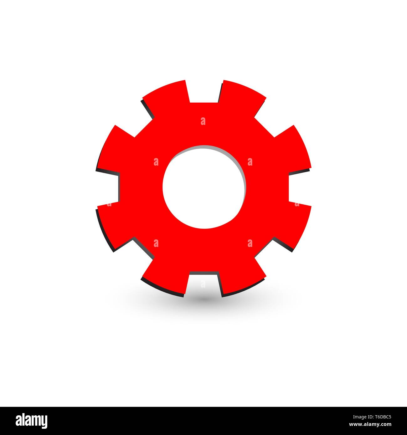Gear icon. Gear wheel on a white background Stock Vector Image & Art