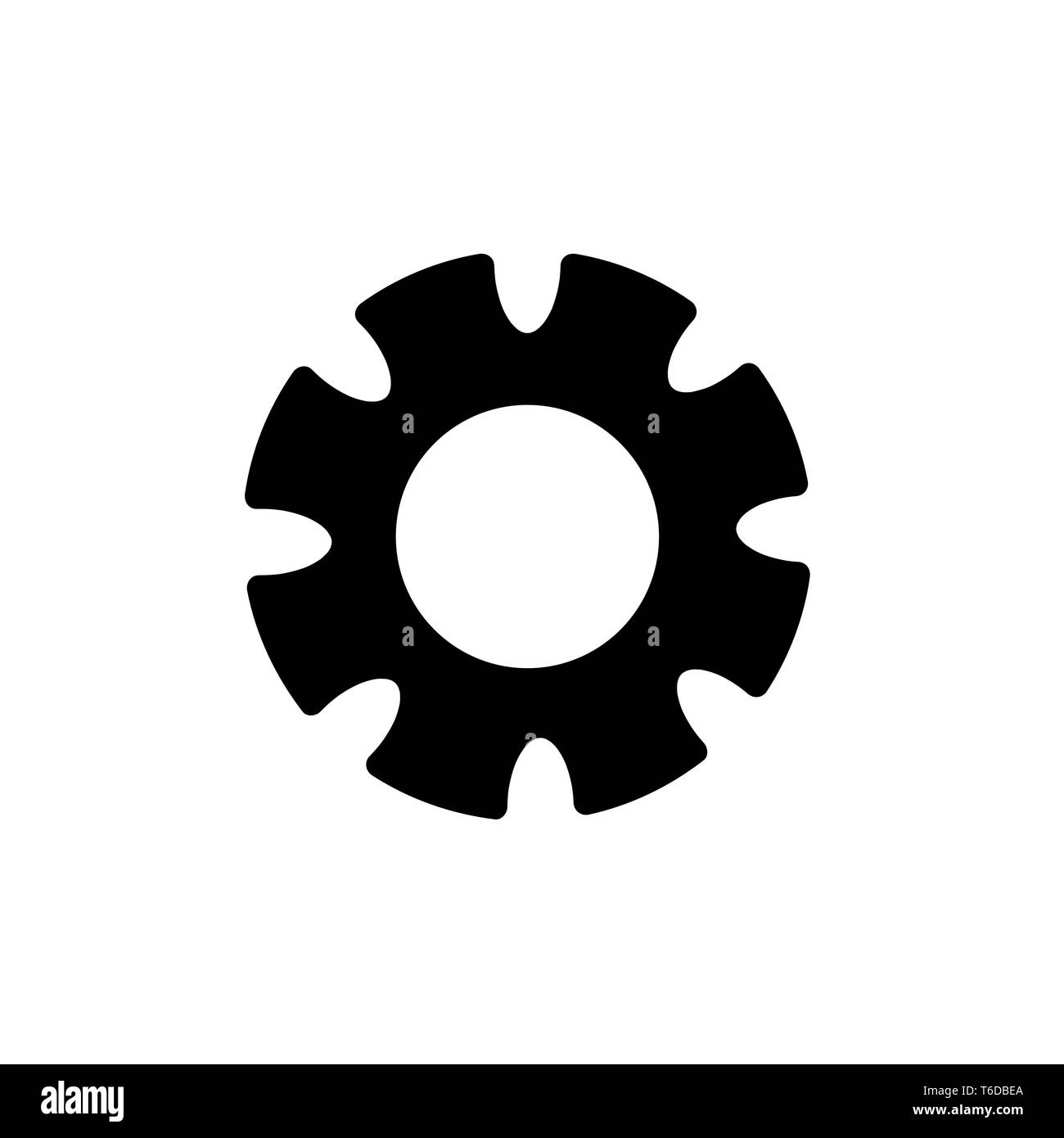 Gear icon. Gear wheel on a white background Stock Vector